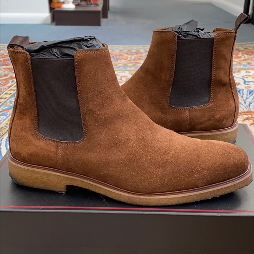 Bruno Magli suede chelsea boots